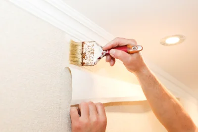 Pose de papier peint à Montreuillon — revêtements muraux et toiles de verre